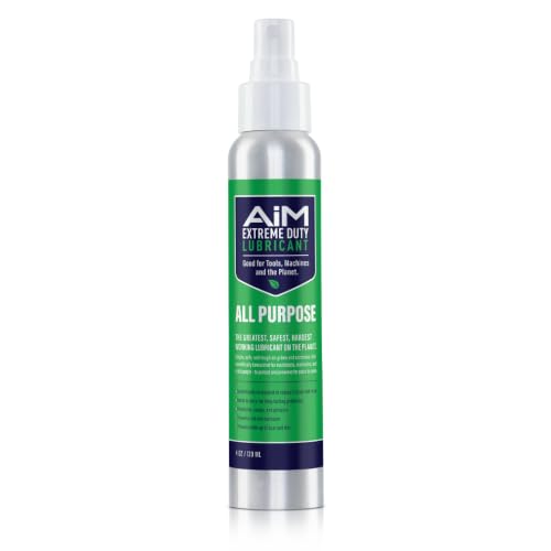 AiM Extreme Duty Lubricant/Grease - 4 oz - All-Purpose Spray - Household Oil - Safe for Tools, Machinery, Garage Doors, Moving Parts - Made in the USA - size: AiM | 4oz | All Purpose