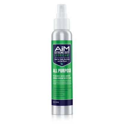 AiM Extreme Duty Lubricant/Grease - 4 oz - All-Purpose Spray - Household Oil - Safe for Tools, Machinery, Garage Doors, Moving Parts - Made in the USA - size: AiM | 4oz | All Purpose