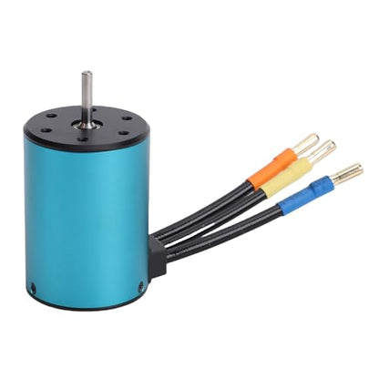 3650 Brushless Motor, Aluminum High Speed Sensorless 4000KV RC Motor for 1/10 Scale RC Cars Trucks Racing Off-Road Enthusiasts