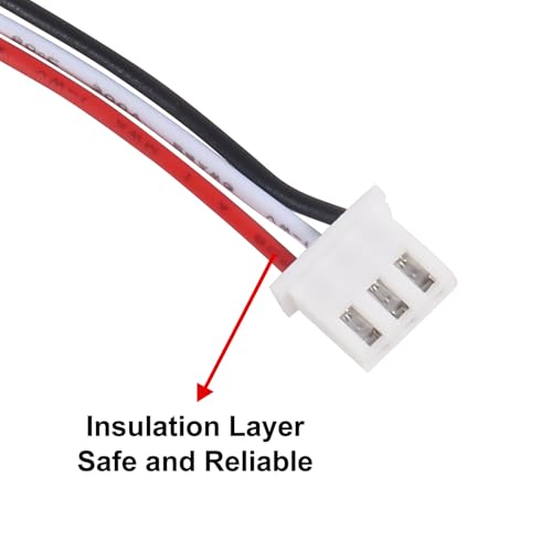 Alinan 20pcs JST-XH2.54mm 3 Pin Connector Kit, Included 10pcs Mini 3 Pin 24AWG Female Connector Plug with 150mm Cable Wire and 10pcs Micro 3Pin Male Connector Plug - color: 3Pin 24AWG 150mm Cable