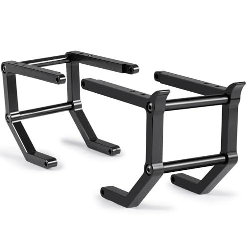 Aluminum Alloy Front and Rear Bumper Mount RC Crawler Car High Simulation CNC Metal Servo Mount Bumper Set Compatible with 1/10 Tamiya Clod Buster-4×4×4 RC Car Upgrade Parts