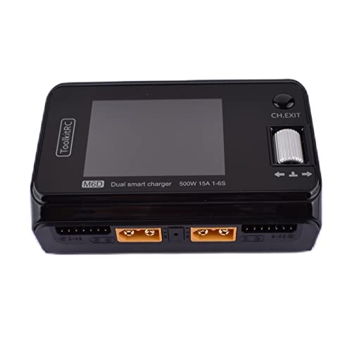 M6D 500W 15A DC Dual Channel Mini Smart Charger Discharger for 1-6S Lipo Battery RC FPV Drone