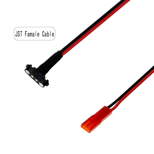 3Pairs RC Models JST Extension Cable Magnetic Snap-on for RC Cars, Planes, Drones, and Other DIY Models (JST Extension Cable)