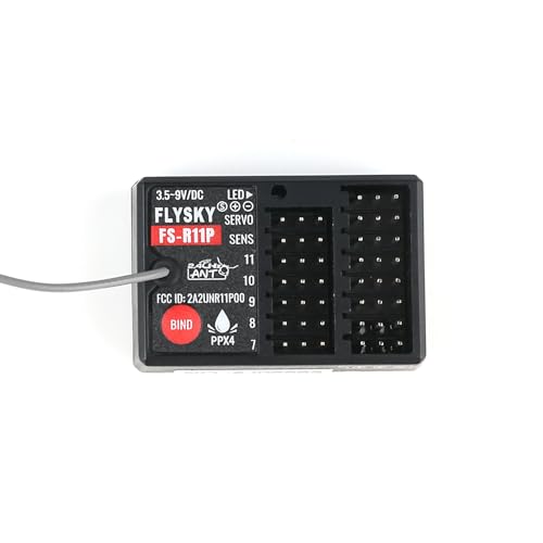 Flysky FS-R11P 11 Channel 2.4GHz Receiver for RC Car Boat, Long Range Radio Control Receiver with PWM PPM IBUS SBUS Output