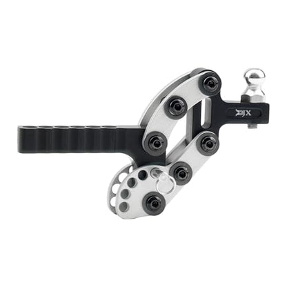 DJX 1/10 RC Trailer Hitch Adjustable Tow Hook Hitch Receiver for Axial 90046 SCX10 TRX4 Redcat Gen7 Gen8 Etc 1/10 RC Crawler Car Upgrade Accessories (Silver) - color: Silver