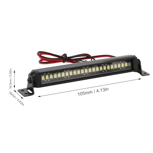 RC Roof LED Light Bar, Ceiling Lamp, RC Lights Kit, Super Bright LED Light Bar, 25 LED Roof Lamp for RC Car Crawler 1/10 for Axial SCX10 RC