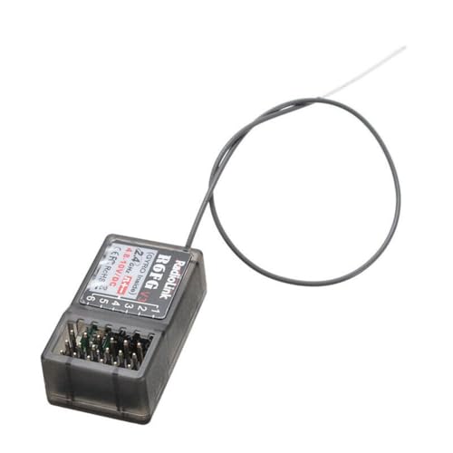 R6FG 2.4Ghz 6CH Gyro RC Receiver for RC6GS RC4GS RC4G Radiolink Transmitter Replacement