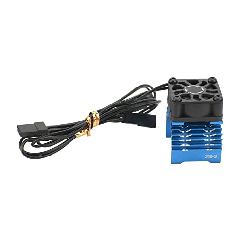 RC Motor Heat Sink Fan, Aluminum Alloy Cooling, High Speed 32000 RPM for 28mm 29mm 380 Brushless Motors, for RC Car Racing Off-Road Drifting Enthusiasts - color: Blue