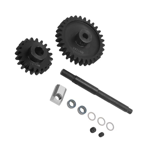 RC Car Gear Kit Set Harden Steel Gears for XRT 1/5 1.5M Crawler Car Large Transmission Gear Part 20T 30T Pinion Spur Gear Upgrade Parts with Bearings Washers Screws Accessories