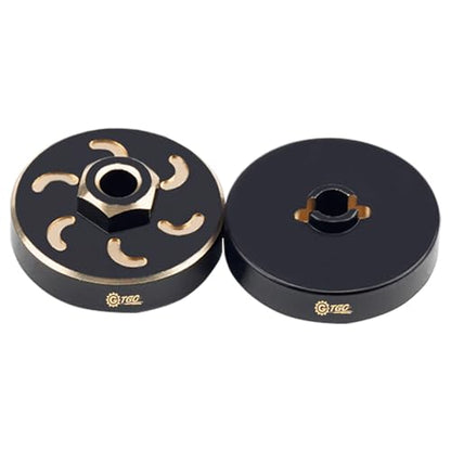 24g RC Brass Wheel Weights Spacers Extended Wheel Hex Hubs Offset for Axial SCX24 1/24 RC Crawler Car Upgrades Accessories (2PCS) - style: 2PCS