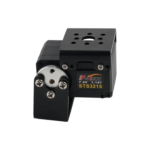 30KG High-Torque Serial Bus Servo 12V 360° Continuous Rotation Programmable Smart Industrial Digital Servo with Controller for RC Car Steering Servo Robotic Arm (1 Servo with 1 Bracket) - style: 1 Servo With 1 Bracket