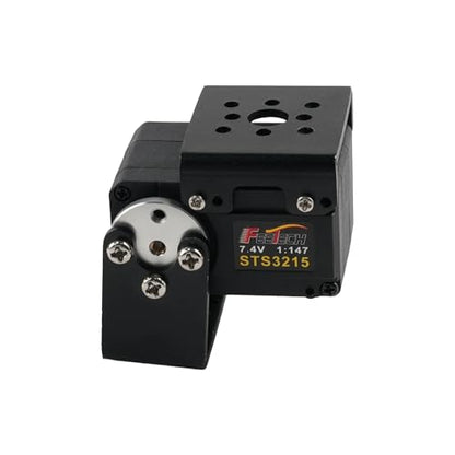 30KG High-Torque Serial Bus Servo 12V 360° Continuous Rotation Programmable Smart Industrial Digital Servo with Controller for RC Car Steering Servo Robotic Arm (1 Servo with 1 Bracket) - style: 1 Servo With 1 Bracket