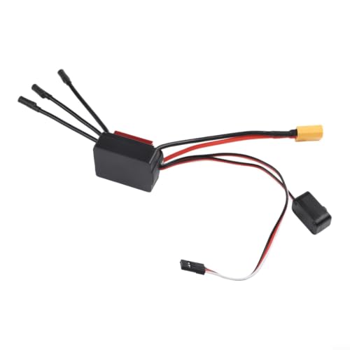 HG35A-V2 Sensorless Brushless ESC 35A Continuous Waterproof Dustproof 1/18 RC Car Controller 2-3S for lipo NiMH for multi Safety Protections External Program Port Adjustable Brake Punch Built-In 5.38V - size: D