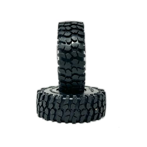 Little Guy Racing Parts Black Label M/T (63mm) 1.0 Inch Tires Compatible with 1/24 RC Axial SCX24, RGT, Element, Enduro, URUAV (4 Tires per Order), Black, 63mmx21mmR1 + Free LGRP Sticker