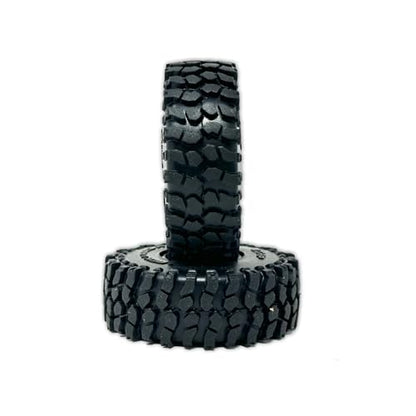 Little Guy Racing Parts Black Label M/T (63mm) 1.0 Inch Tires Compatible with 1/24 RC Axial SCX24, RGT, Element, Enduro, URUAV (4 Tires per Order), Black, 63mmx21mmR1 + Free LGRP Sticker