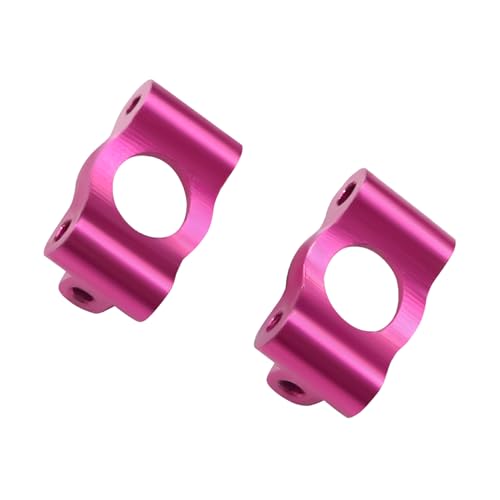 Metal Steering Knuckles C Hubs Suspension Arms CVD Shaft for 1/24 Losi Micro b Rc Car 2WD Buggy Chassis Plate Linkage Upgrades (Caster Blocks Pink)