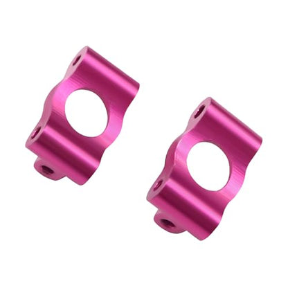 Metal Steering Knuckles C Hubs Suspension Arms CVD Shaft for 1/24 Losi Micro b Rc Car 2WD Buggy Chassis Plate Linkage Upgrades (Caster Blocks Pink)