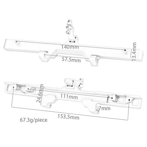 Rc Bumpers Compatible with Traxxas for TRX6 G63 6x6 88096-4 Remote Control Car Upgrade Spare Parts 1pc Metal Rear Bumper with Tow Hook(Black) - color: Black