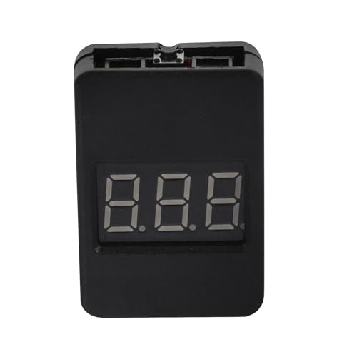 SHINEOFI Battery Capacity Checker LCD Backlight 1-8s Lipo Battery Testing Tool with Low Voltage Alarm for Rc Models and Electronics
