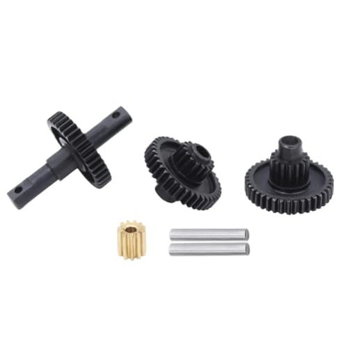 Steel Full Set Complete Gearbox Gears 20.5:1 Transmission Gear 11T Pinion Upgrade Part Compatible with Ascent-18 1/18 RC Crawler