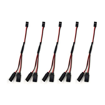 skrnrhrery Servo Y Adapter Cable, servo y Cable Male and Female Plug, 1 to 2 y servo Connector Cable for rc Plane and car servo y Connector 30 core Wire servo y Extension Cable(5Pcs50cm) - size: 50cm
