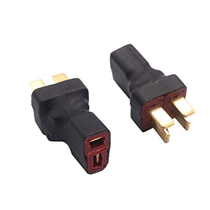 3PCS RC T Plugs Parallel Connector,1 Female to 2 Male T Plug Adapter Compatible with RC Quadcopter Airplane Car Lipo Battery