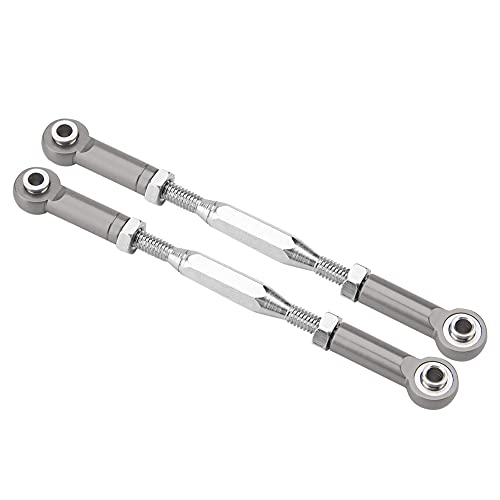 Aluminium Alloy Precision Steering Linkage Rods for Slash RC Truck, Durable Steering Rods for 1/10 Scale RC Truck (SLA013T titanium gray) - size: SLA013T titanium gray