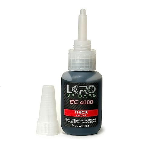 Premium Grade Cyanoacrylate (CA) Super Glue 1 oz Black Rubber Toughened Thick 4000 CPS Viscosity