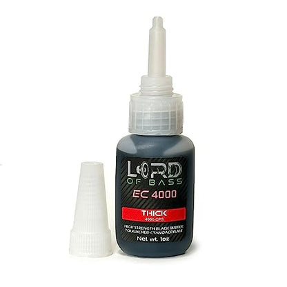 Premium Grade Cyanoacrylate (CA) Super Glue 1 oz Black Rubber Toughened Thick 4000 CPS Viscosity