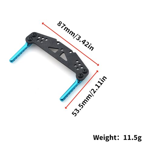 Carbon Fiber Front Rear Shock Tower Damper Stay with Body Post Mounts Compatible for Tamiya TT01 TT-01 1/10 RC Car Upgrade Parts