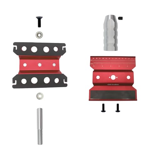 RC Car Stand RC Repair Stand 360 Degree Rotation Lift or Lower for Traxxas Arrma Redcat Axial RC4WD HSP Losi 1/8 1/10 1/12 1/16 Scale RC Crawler Car Truck Buggies (Red) - color: Red