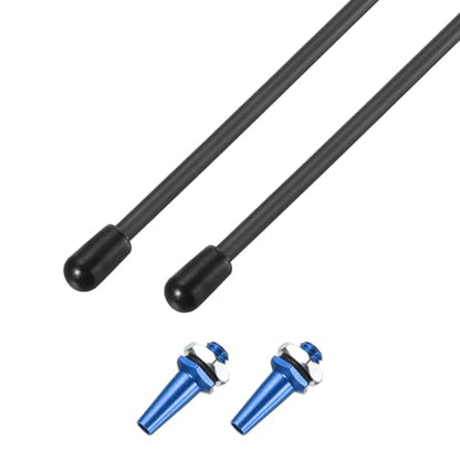 uxcell 320mm Plastic Protection Antenna Tube, RC Antenna Tube with Mount and Cap for RC Car Boat Drone Receiver(Blue, Black, 2 Pcs) - color: Blue Tone Black, size: 320mm