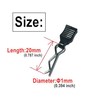 60PCS 1mm RC Body Clips with Pull Tabs for All 1/12 1/14 1/16 1/18 Scale Hyper go,Redcat Traxxas HPI Himoto HSP Exceed RC Car Body Clips,for SCX24 TRX4M H165 RC Car Truck Buggy Parts