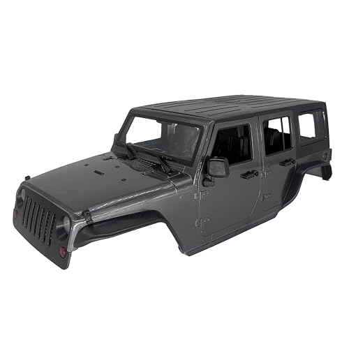 1/10 Jeep Hard Body Shell kit,Open Car Shell Kit 313mm Wheelbase for RC Crawler Car Axial SCX10 SCX10 II 90046 90047 RGT EX86100 (Grey) - color: Grey
