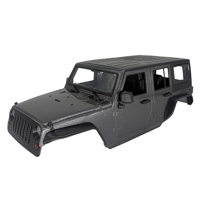 1/10 Jeep Hard Body Shell kit,Open Car Shell Kit 313mm Wheelbase for RC Crawler Car Axial SCX10 SCX10 II 90046 90047 RGT EX86100 (Grey) - color: Grey