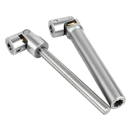 Universal Joint Stainless Steel Drive Shaft for 1/10 RC Crawler TRX4 TRX6 Axial SCX10 II RBX10 RR10 Wraith Capra D90 Redcat GEN8 (M+M)
