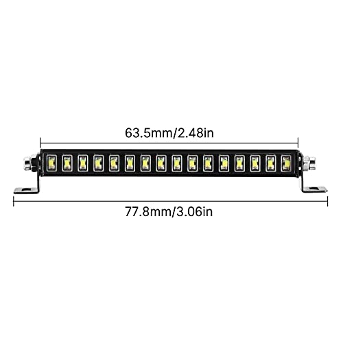 INJORA 16LED Metal Roof Light Bar with Y Wire for 1/18 TRX4M Defender
