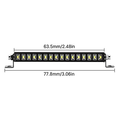 INJORA 16LED Metal Roof Light Bar with Y Wire for 1/18 TRX4M Defender