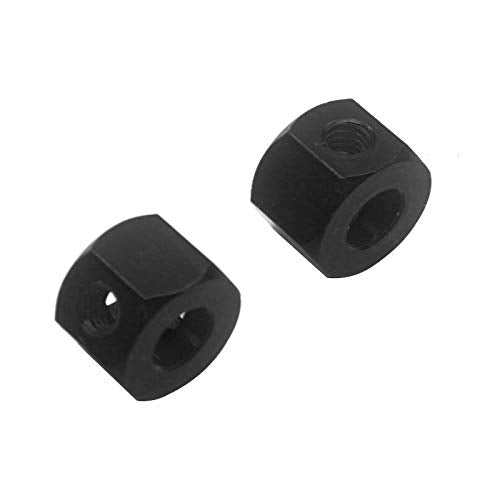 4Pack 12mm Metal Wheel Hex Hub Adapter Connector Compatible with WPL B14K C-14 C-24 1/16 MN-D90 MN-D90K MN45 MN99 1/12 RC Car Truck (Black) - color: Black