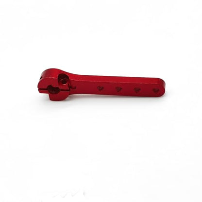 2pcs Aluminum 25T Servo Horn 56mm M2.5 Thread Metal 25 Teeth Extension Steering Servo Arm Compatible with 30-100CC Balsa Airplanes RC Plane Helicopter Car (Red) - color: Red
