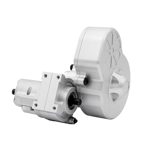Metal Complete Transmission Cutoff Gearbox with Dig Gear for 1:10 Axial SCX10 AX10 Wraith RC Crawler Car (Silver) - color: Silver