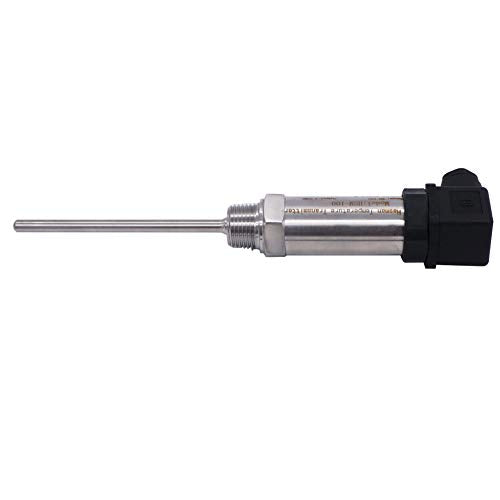 TWTADE Industrial Temperature Sensor Temperature Transmitter -50°C~+150°C, 2-Wire 4-20mA Signal Output 1/2" NPT, Male Thread, Probe Rod Length: 100MM - size: 1/2"NPT-100mm