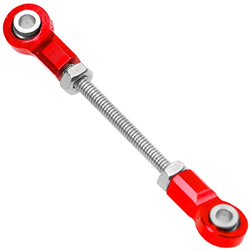 Front Steering Link Rod Servo Link Linkages with 28T Servo Arm Compatible with WLtoys 1/28 K969 K979 K989 K999 P929 P939 Mini-Q Mini-Z RC Car (Red) - color: Red