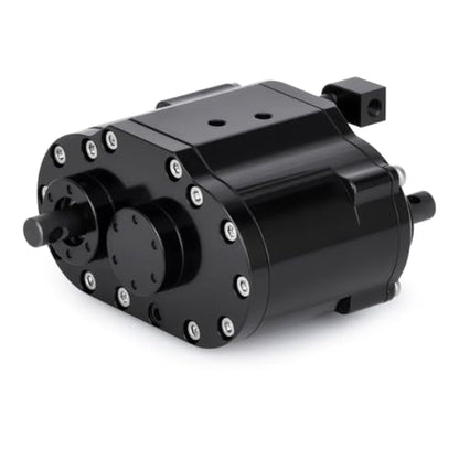 2-Speed Transfer Case Gearbox 48P Dual Speed Transmission 1.8:1/0.7:1 for 1/10 RC Crawler 4WD (Black/Red) (Black) - color: Black