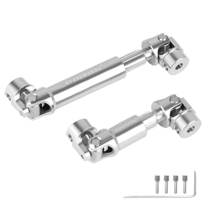 2PCS RC Drive Shafts Front Rear Centre Shaft Heavy Duty Steel for TRX4M 1/18 RC Crawler Upgrades (Silver) - color: Silver