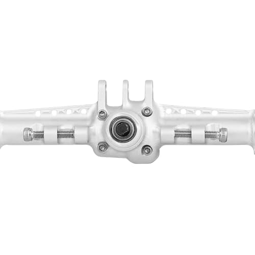 Aluminum Alloy Complete Front Rear Portal Axles with Steel Gears for 1/18 RC Crawler TRX4M Stock Upgrade Parts (Silver) - color: Silver