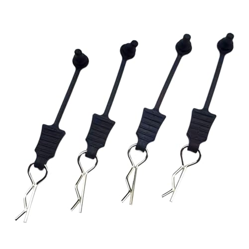 4X RC Shell Pin with Pull Tabs RC Body Clips Pins Body Clip R Type Pin for RC Hobby Car Vehicles Model Crawler Trucks