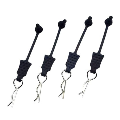 4X RC Shell Pin with Pull Tabs RC Body Clips Pins Body Clip R Type Pin for RC Hobby Car Vehicles Model Crawler Trucks
