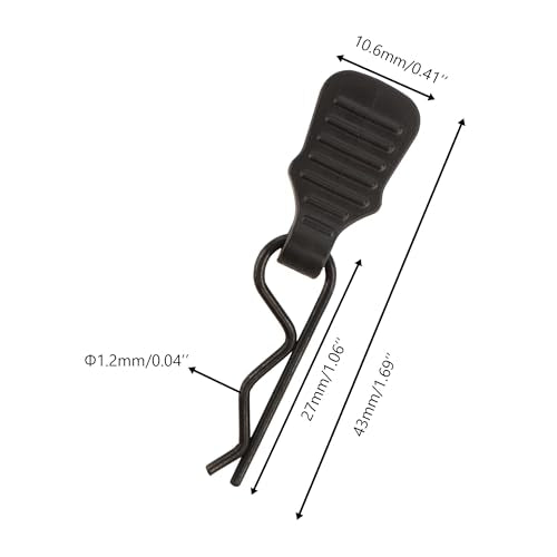 30 Pieces Universal RC Body Shell Clips with Pull Tabs H166 Compatible with All 1/10 1/12 Scale Redcat HPI Himoto HSP Exceed RC RZ001G-A 903 Car Parts Truck Buggy - color: 1.2mm