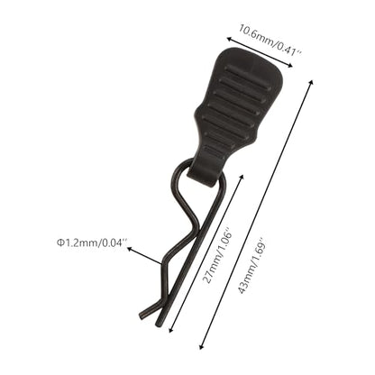 30 Pieces Universal RC Body Shell Clips with Pull Tabs H166 Compatible with All 1/10 1/12 Scale Redcat HPI Himoto HSP Exceed RC RZ001G-A 903 Car Parts Truck Buggy - color: 1.2mm